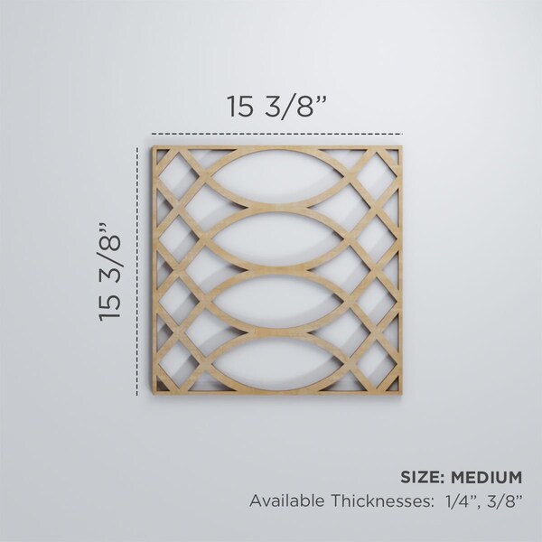 Medium Montrose Decorative Fretwork Wood Wall Panels, Alder, 15 3/8W X 15 3/8H X 3/8T